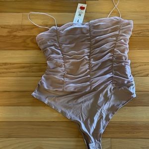NWT Dynamite Mauve Mesh Bodysuit